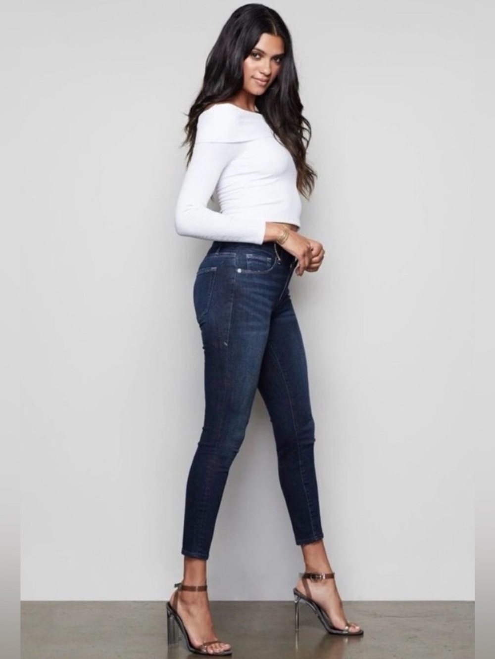 Good American Good Waist Crop Jeans